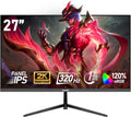 Gawfolk 27 inch IPS 2K QHD(2560×1440) PC Screen,320Hz Gaming Computer Monitor, 1ms Without Bezel, FreeSync,120% sRGB, HDMI2.0、DisplayPort, 75 * 75MM Wall Mount Compatible - Black