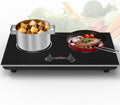 VBGK Induction Cooktop,110V 4000W Countertop burners with Knob Control,9 Power Levels, Kids Lock & Timer,LED touch control,Overheat Protection Electric stove,2 burner induction cooktop
