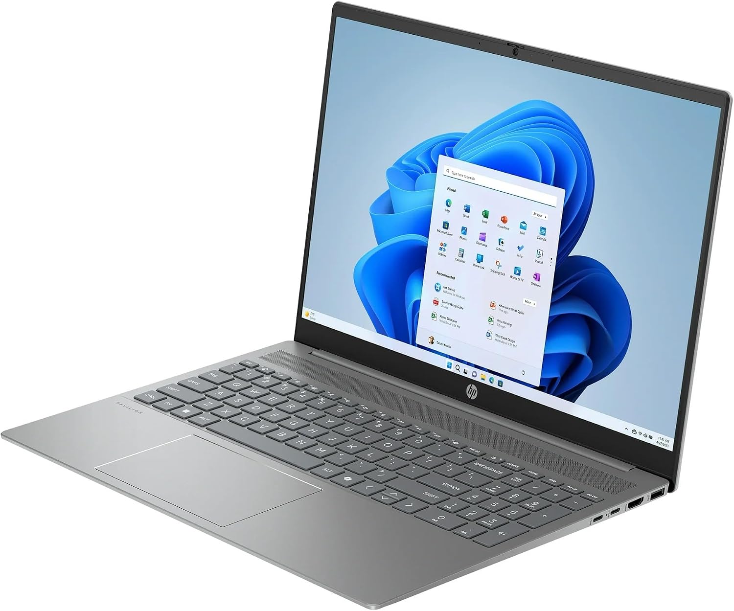 HP 16 Laptop in Silver Ryzen 7 up to 5.1GHz 8GB DDR5 512GB SSD 16in WUXGA Backlit Keyboard Win11 (16-ag - Renewed)