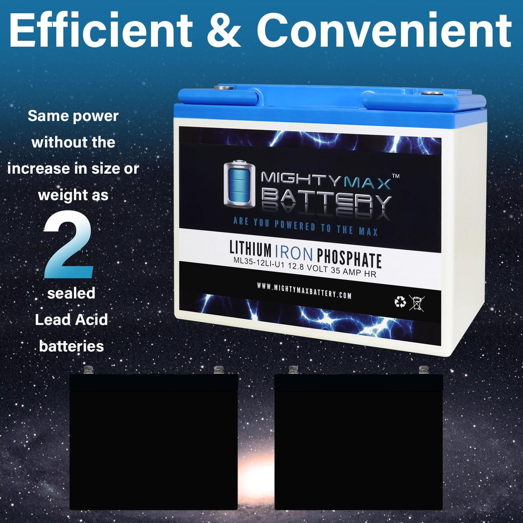 Mighty Max Battery 12V 35AH U1 Lithium Battery Replaces Craftsman 25780 Lawn Tractor and Mower