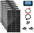 300W 12V Monocrystalline Solar Panel Kit High Efficiency Monocrystalline PV Modules Semi-Flexible Solar Panels with 40A Charger Controller for RV Camper Boat Off-Grid System 6 * 300W