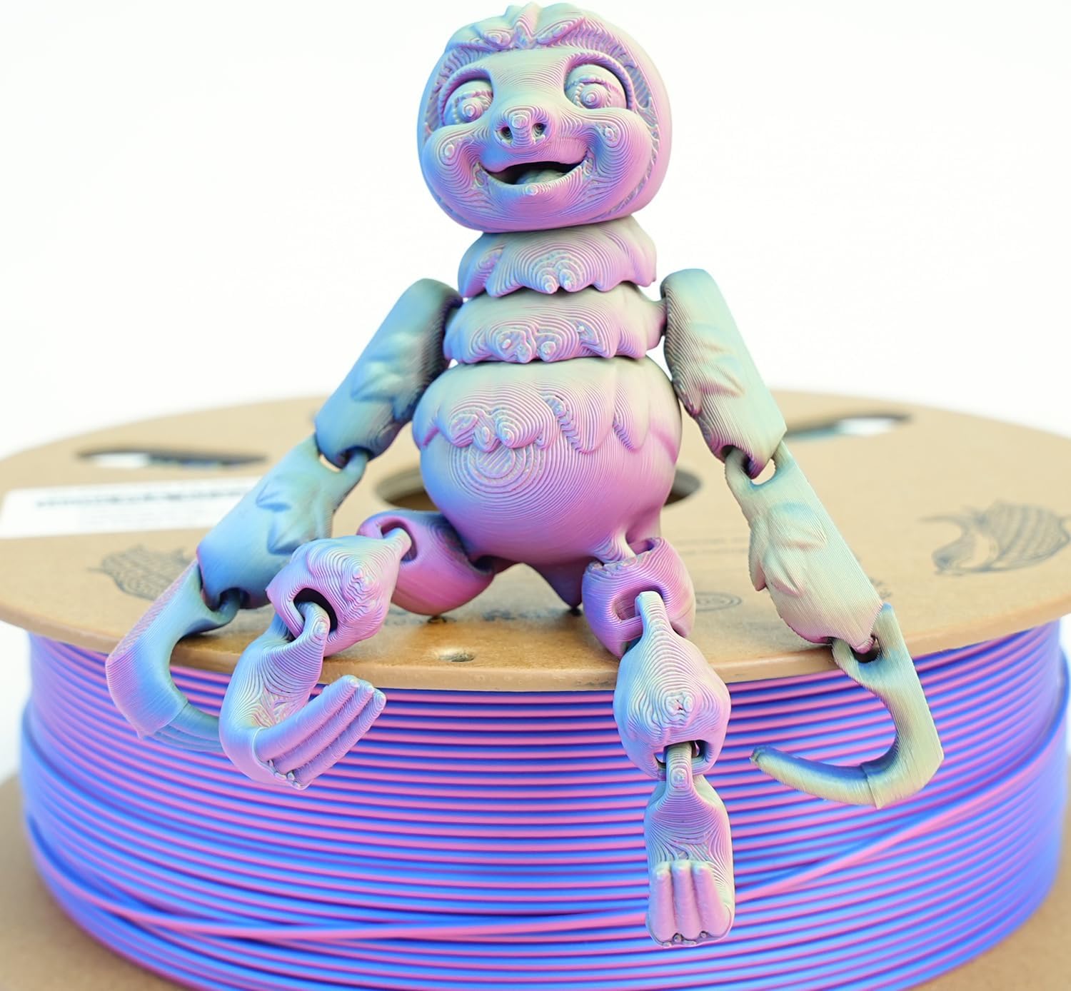 Gratkit Matte Tri-Color PLA Filament,Coextrusion Filament 1.75mm, +/-0.03mm, 6 * 1KG/Roll, Matte PLA 6KG Bundle
