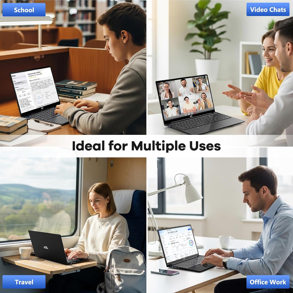NIMO 15.6' FHD-IPS-Laptop Intel 8 Cores i5-12450H (Up to 4.4GHz, Beat i7-11800H), 8GB RAM 256GB SSD 100W PD Type-C Fingerprint, 2yr Warranty for Professionals & Students Office, Study & Travel