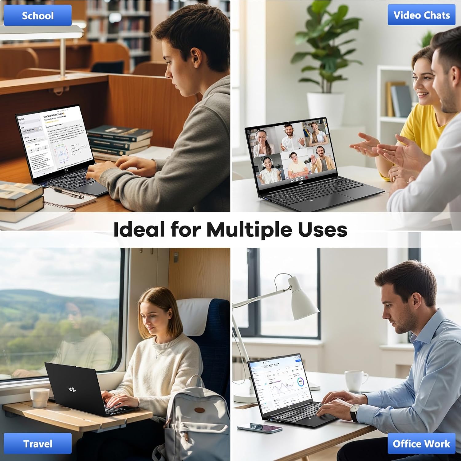 NIMO 15.6' FHD-IPS-Laptop Intel 8 Cores i5-12450H (Up to 4.4GHz, Beat i7-11800H), 8GB RAM 256GB SSD 100W PD Type-C Fingerprint, 2yr Warranty for Professionals & Students Office, Study & Travel