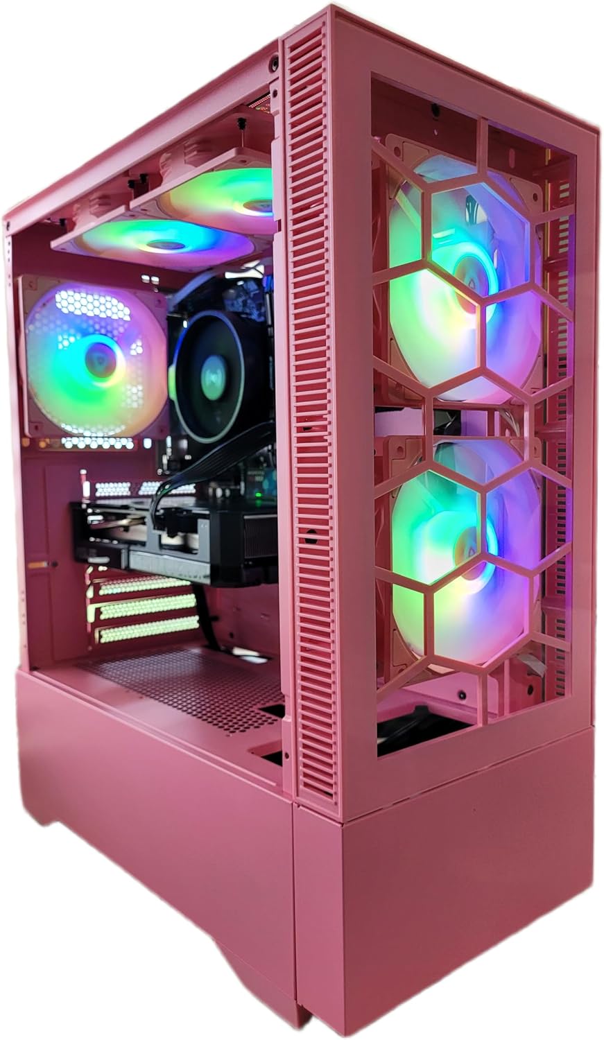 Computer Gaming Desktop Gaming PC RTX 5060 AMD Ryzen 7 with 4.6Ghz Turbo + 32GB RAM + 1TB Solid State Drive SSD M2 NVME Plug and Play Windows 11 Pro Midtower System