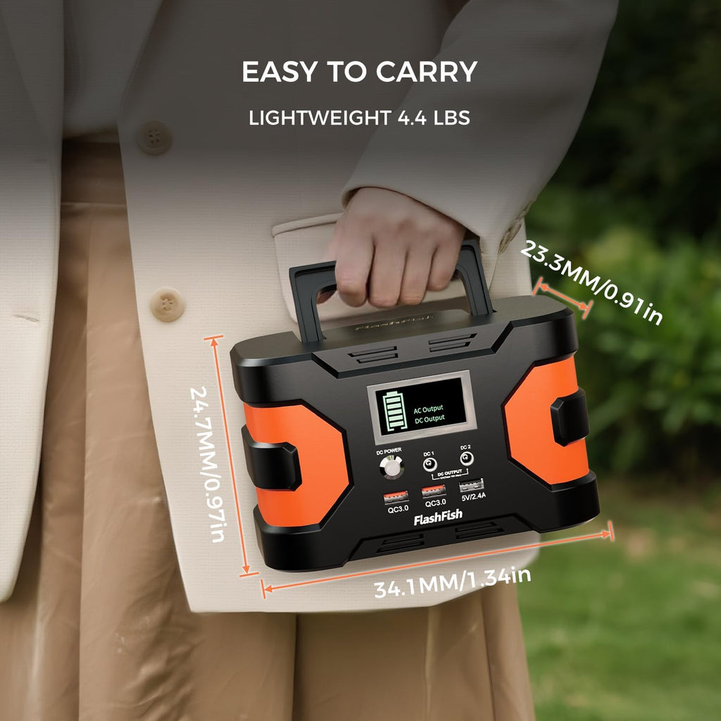 FF FLASHFISHG Solar Generator with Solar Panel, 166Wh Portable Power Station with 100W Foldable Solar Panel(DC/USB-A/USB-C Outpot), Backup Power Battery For Camping Home Power Outage