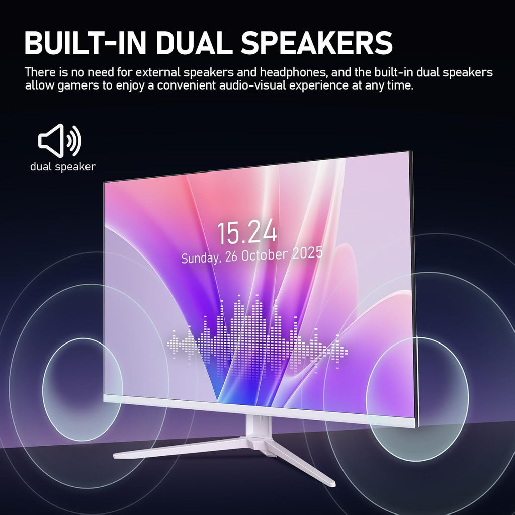 Gawfolk 28 inch UHD 4K Computer Monitor, IPS Ultra HD (3840×2560p) Screen, 3:2, 1.07 Billion Colours, 128% sRGB, Built-in Speakers, 178° Wide Viewing Angle DisplayPort, HDMI, White