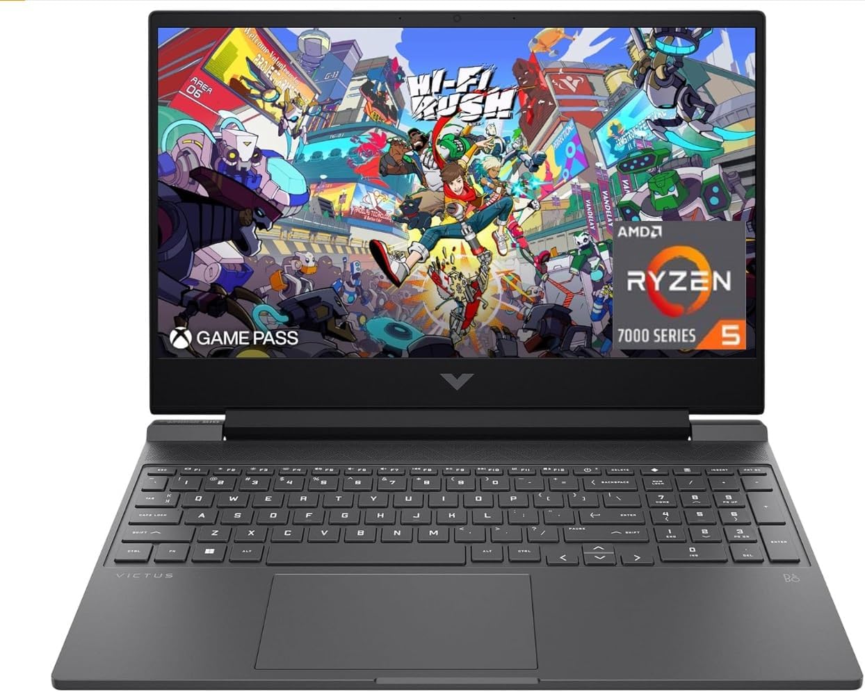 HP Victus 15.6' 144Hz FHD Gaming Laptop,AMD Ryzen 5 7535HS,32GB DDR5 RAM,2TB SSD,AMD Radeon RX 6550M,Beats RTX 2050,Backlit Keyboard,Windows11 Home, Mica Silver