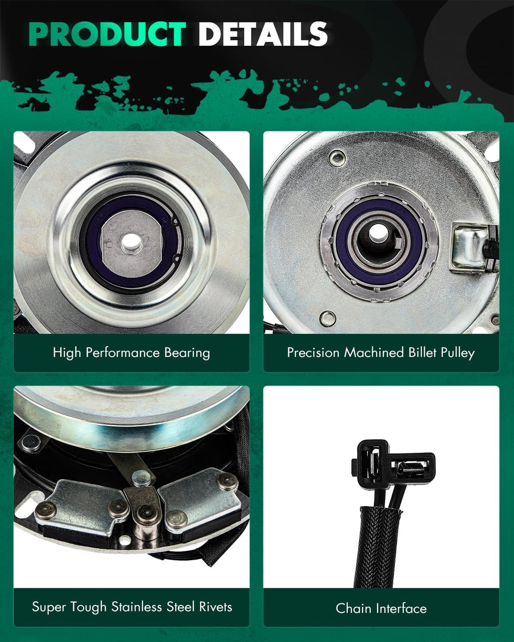 SCITOO PTO Clutch Fit for CUB Cadet: 717-04174 917-04174, for Warner: 5219-64 5219-51 Electric Lawn Mower