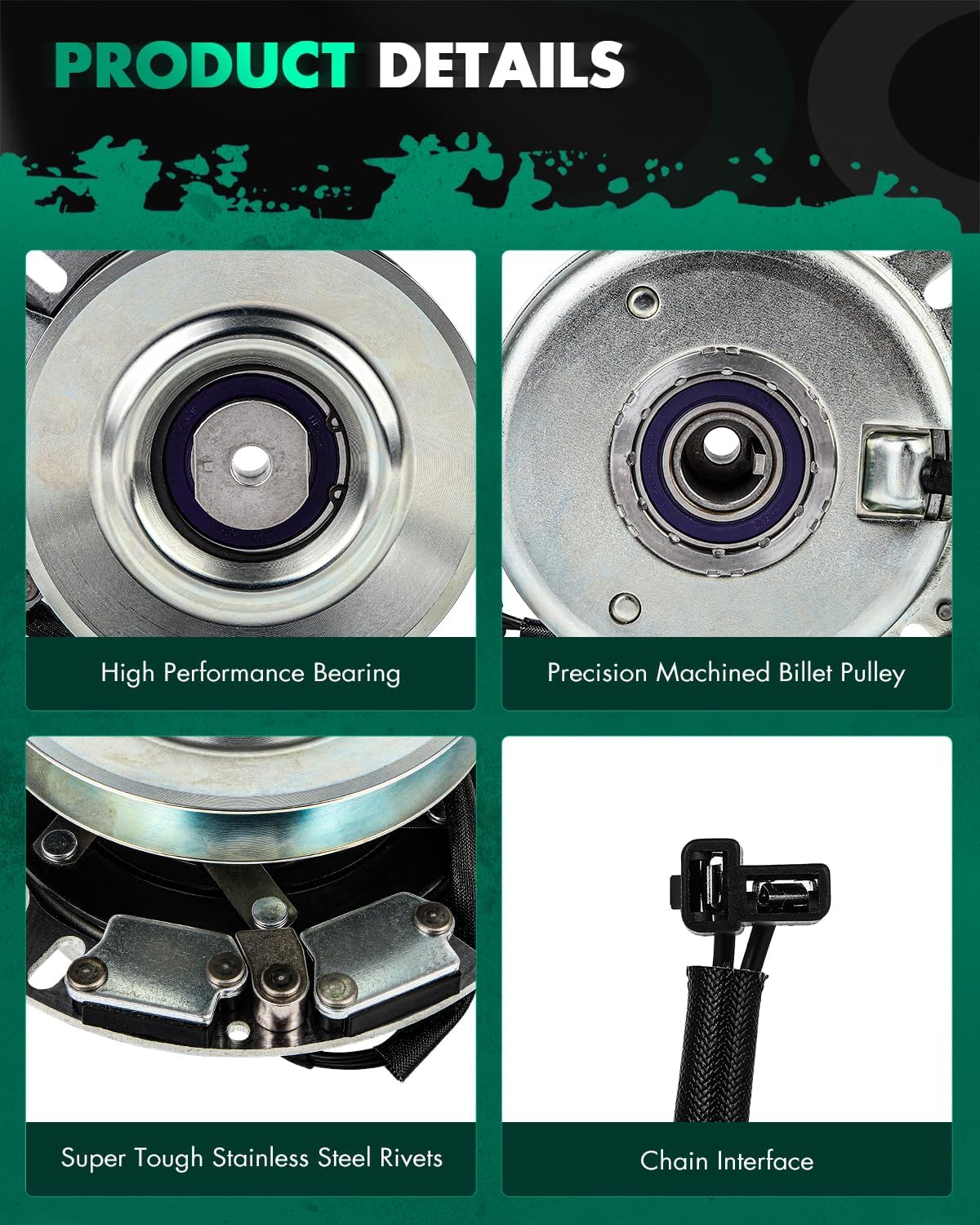 SCITOO PTO Clutch Fit for CUB Cadet: 717-04174 917-04174, for Warner: 5219-64 5219-51 Electric Lawn Mower