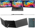 Laptop Screen Extender Ultra Thin, 14' FHD 1080P Triple Portable Monitor for Laptops 13-17.3', 2.2 LB Lightweight Laptop Monitor Extender with USB-C/HDMI Port, Plug-Play for Mac/Windows/PS5/Android