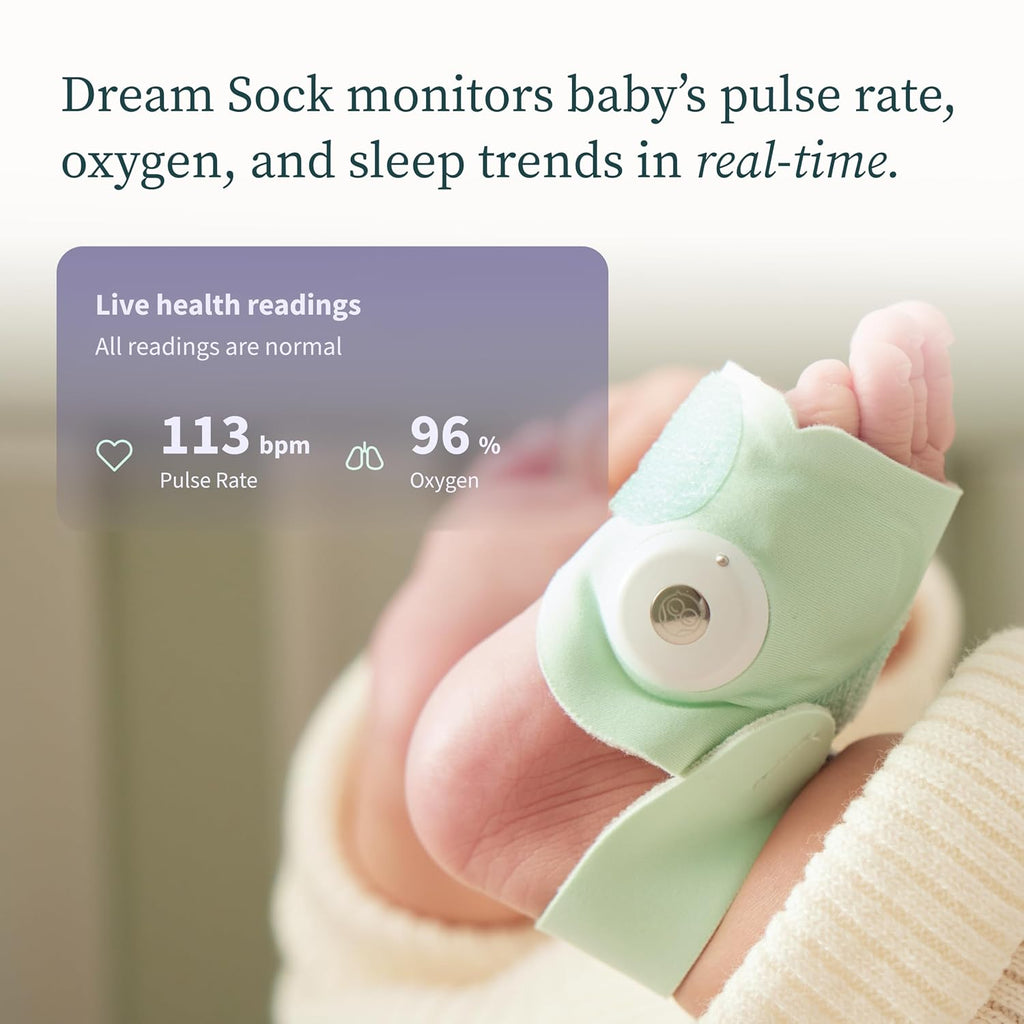 Owlet Dream Duo (Gen 2) Smart Baby Monitor Bundle – HD Video Camera + Wearable Sock Tracks Baby's Oxygen, Heart Rate & Sleep