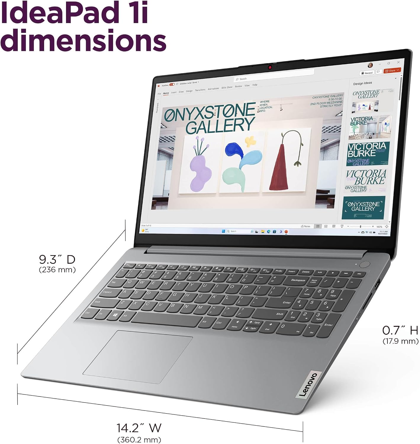 Lenovo IdeaPad 1i 15.6' HD Laptop (12GB RAM, 512GB PCIe SSD, 1-Year Microsoft Office 365, Intel Celeron N4500) for Student, Home, Business, Numeric Keypad, Webcam, HDMI, Wi-Fi 6, Win 11 Home in S Mode