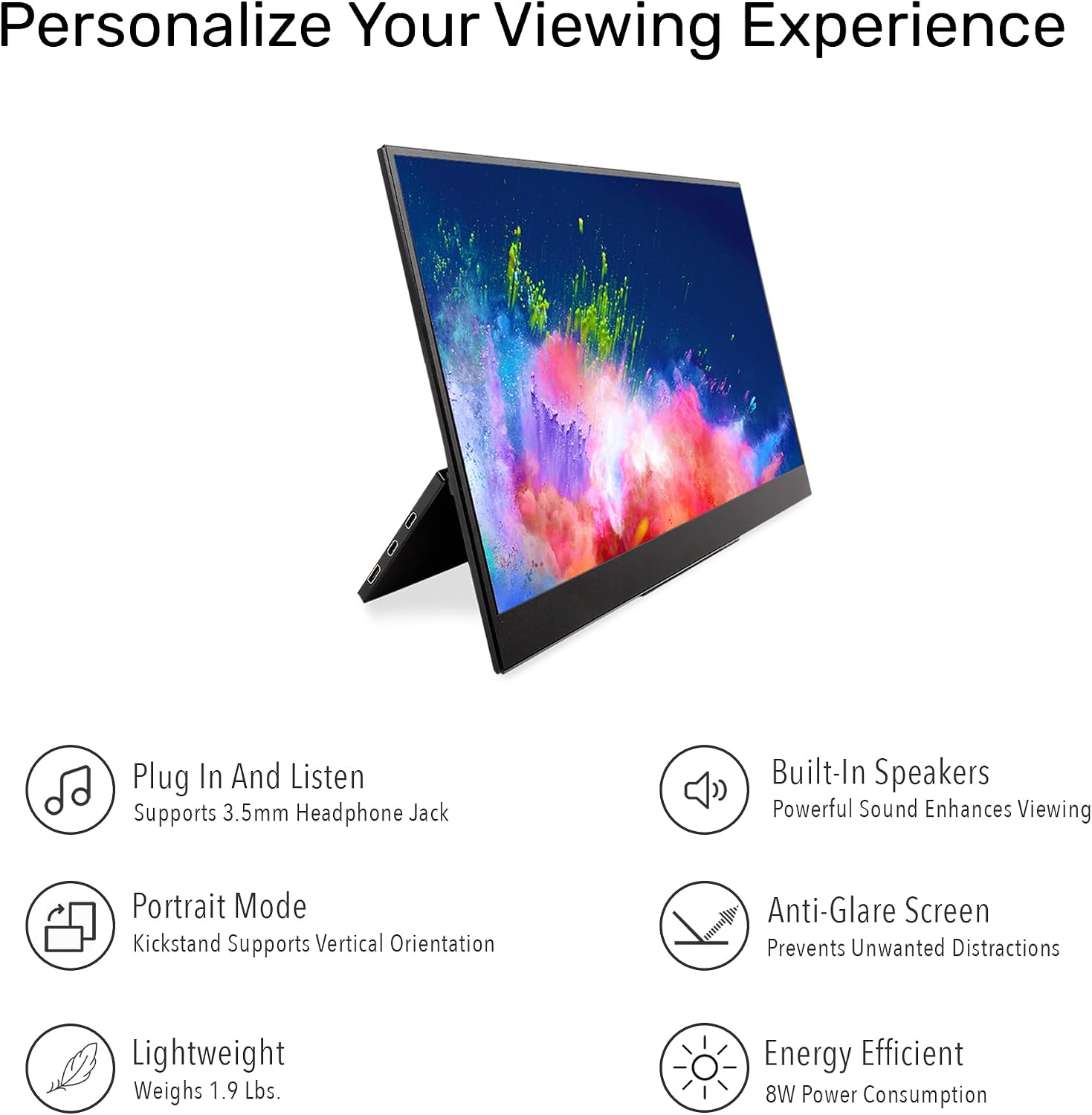 SideTrak Solo Pro 15.8' Portable Monitor for Laptop | FHD 1080P LED IPS Dual Display w/Anti-Glare Screen, USB & Mini HDMI, Laptop Monitor Extender for Mac, PC, Chrome, HDR & Speakers