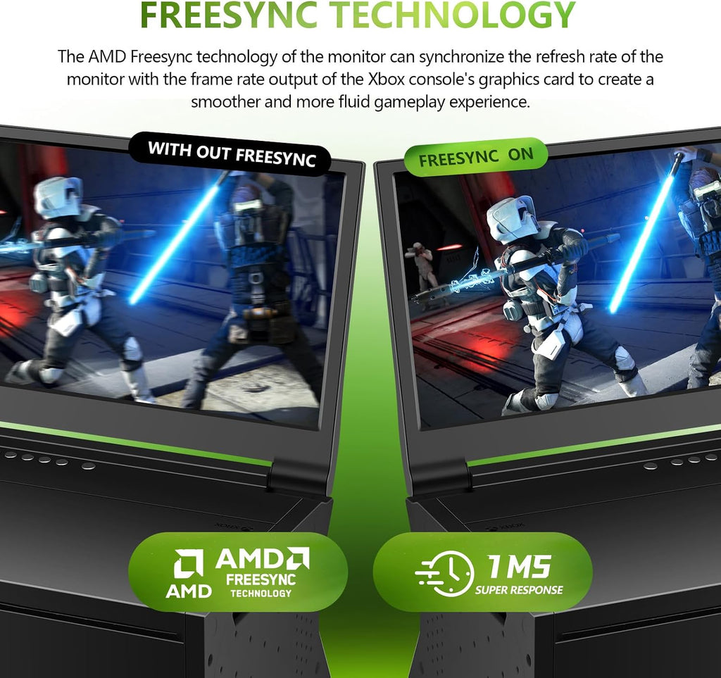G-STORY 14'' Portable Monitor for Xbox Series X 4K Portable Gaming Monitor IPS Screen for Xbox Series X（not Included） with Two HDMI, HDR, Freesync Game Mode Travel (14'&4K for Xbox Series X)