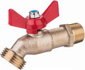 EZ-FLUID (10) Heavy Duty LF Brass 3/4' MIP X 3/4' MHT Male Hose Threaded Hose Connector 1/4 Turn No-Kink Hose Bibb,Water Faucet Outdoor Garden Faucet Hoses Spigot Shut Off Valve