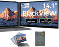 Blackview Laptop Screen Extender, 1.3lbs Ultra-Light & 0.17' Ultra-Slim, 14' FHD 1080P IPS Portable Laptop Monitor Extender, Travel Dual Monitor for 13-17',Plug & Play for Windows/Mac/Android/Switch