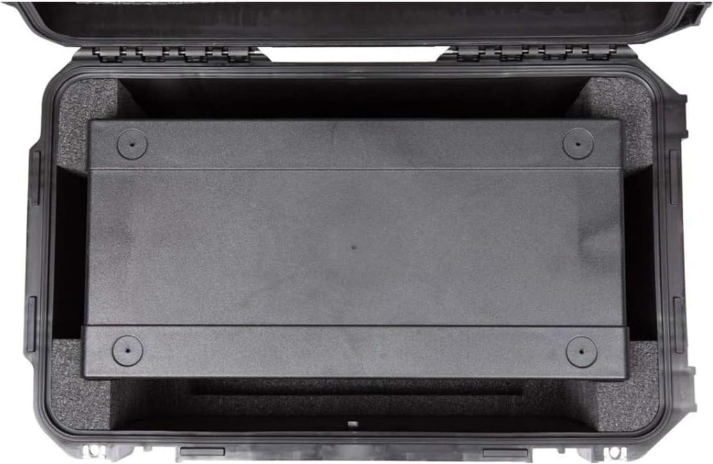 SKB iSeries 4U Shallow Fly Rack, Waterproof Polypropylene Hard Case with Durable Latches for Travel and Storage, Ideal for Musicians, 9 Inch, Black