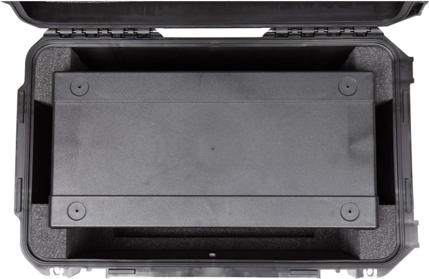 SKB iSeries 4U Shallow Fly Rack, Waterproof Polypropylene Hard Case with Durable Latches for Travel and Storage, Ideal for Musicians, 9 Inch, Black