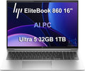 HP EliteBook 860 G11 Business AI PC Laptop (16' FHD+ Anti-Glare, Intel 12-Core Ultra 5 125U (> i7-1355U), 32GB DDR5 RAM, 1TB SSD) Backlit, Fingerprint, 5MP IR Webcam, 2x Thunderbolt 4, Win 11 Pro