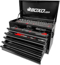 BOXO USA Heavy Duty 26' Toolbox 103 Piece MotoBox Locking Tool Set with 5 Drawers Carry Box (Black)