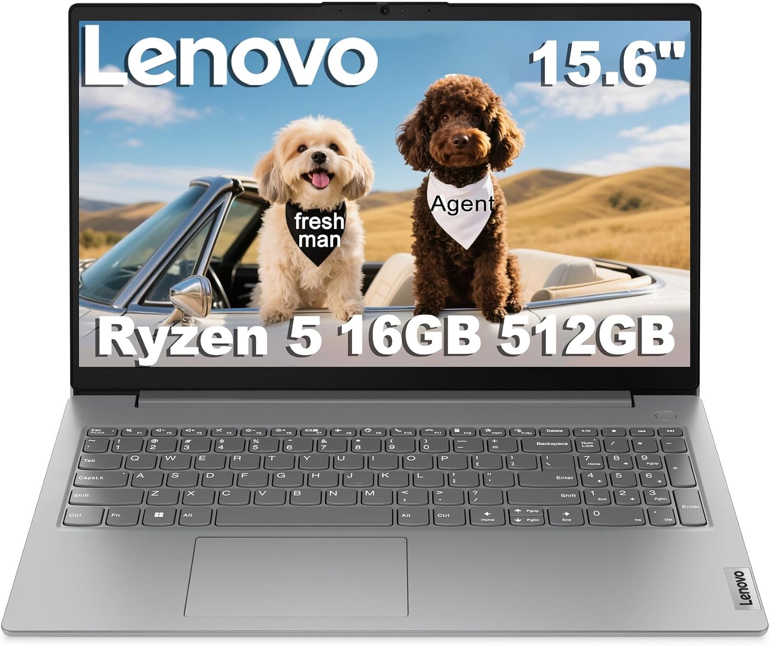 Lenovo Laptop V15 for Business and Student (15.6' FHD Anti-Glare, AMD Ryzen 5 7520U (> Intel i5-1235U), 16GB DDR5 RAM, 512GB SSD), Numeric Keypad, Webcam w/Shutter, Ethernet, Wi-Fi 6, HDMI, Win 11 Pro