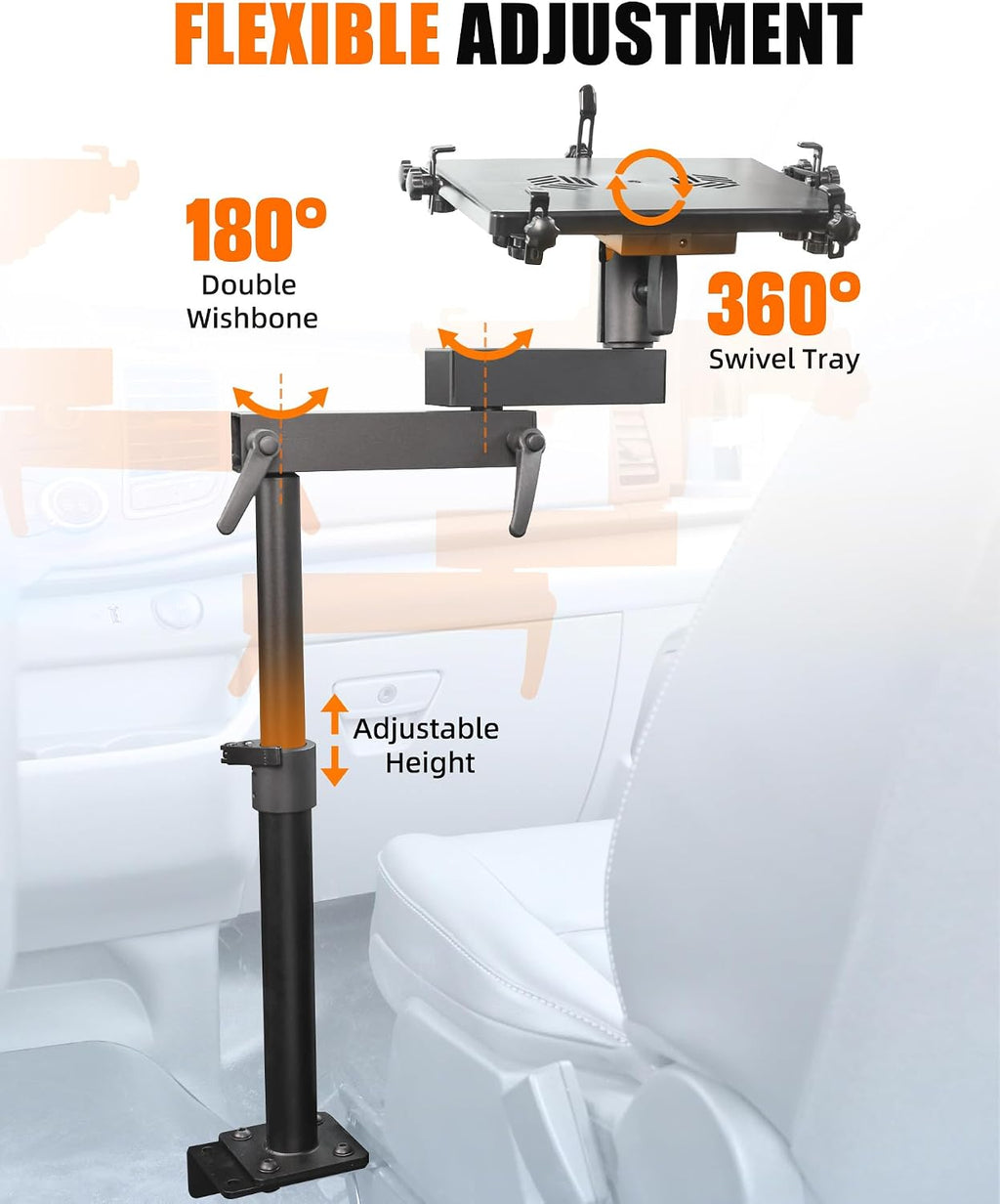 MELIPRON Van Laptop Mount Fit for Ford Transit 2014-2023 150 250 350 Cargo Van Laptop Holder Stand