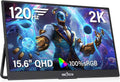 InnoView 15.6' Portable Monitor 120Hz 2K QHD 2160x1440 | 100% sRGB HDR | Second Monitor with 2 USB-C & HDMI Ports |Travel Monitor for Laptop MacBook/Switch/PS5/Xbox(Adapter Not Included)