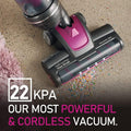 Roomie Tec SlimVac Upright Cordless Vacuum Cleaner, Dual Motor Powerful Suction, Up to 40 min Runtime, Lightweight, Includes Pet Brush for Hair, HEPA Filter, Ideal for Home Cleaning, Carpets, and Cars