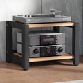 2/3/4/5 Tier Audio Cabinet Record Player Stand Audio Rack, AV Component Media Stand, Tower Player Stand, Home Stereo Rack System With Height-Adjustable Shelf, For DVD Players TV Box Game Console(Beige