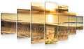 Startonight Huge Canvas Wall Art Sunset On The Shore - Large Framed Set of 7 40' x 95'