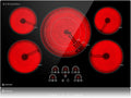AMZCHEF Electric Cooktop 30 Inch,5 Burners Built-in Electric Stove Top,Max 9000W Ceramic Glass Countertop with Touch Control,9 Heating Level,Triple Zone,Safety Lock