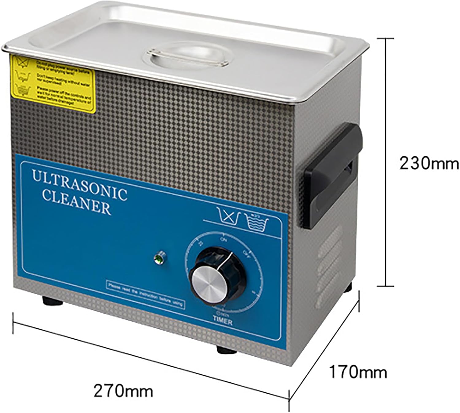 Small Household Ultrasonic Cleaner, 3L Glasses Washing Machine, 120W High Frequency Shock Cleaner with Timer Knob for Glasses, Contact Lenses, Watches, Jewelry, etc.