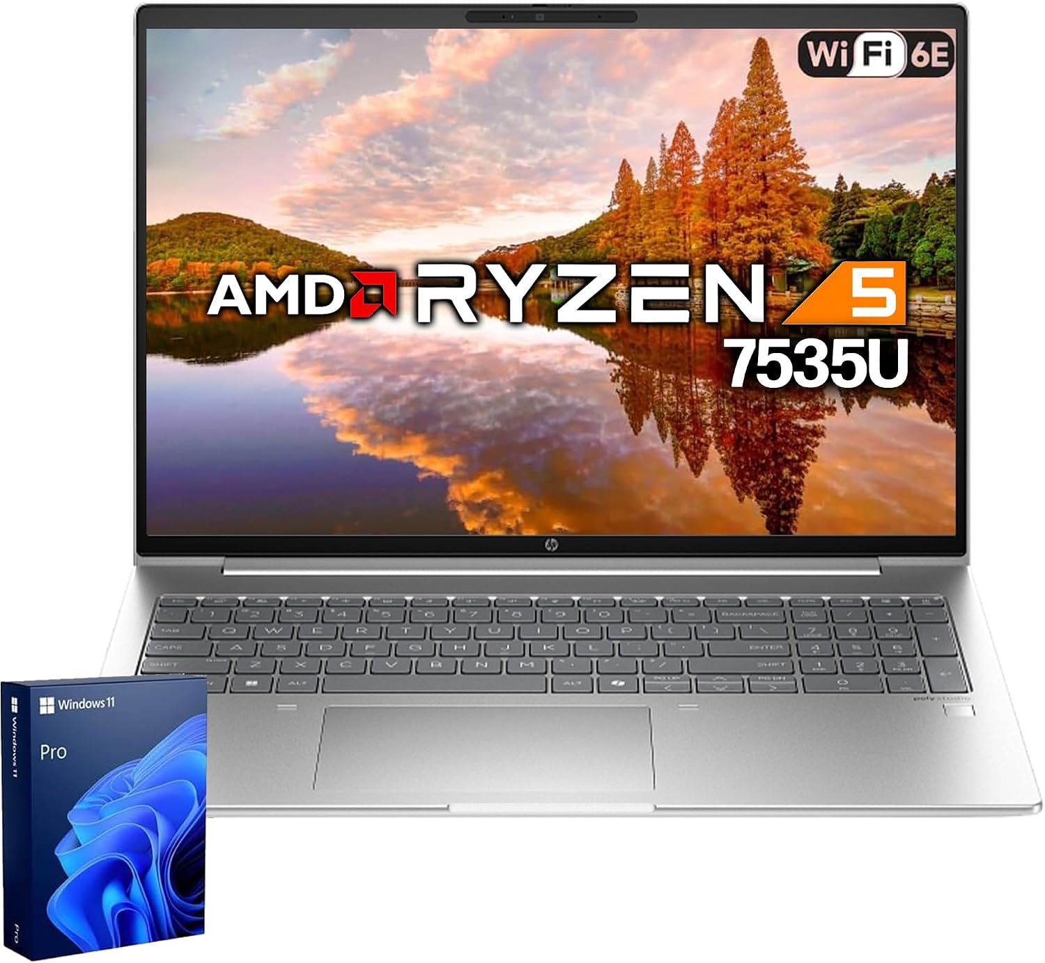 HP ProBook 465 460 G11 Business Laptop, 16' FHD+ Display, AMD Ryzen 5 7535U, 64GB DDR5, 2TB SSD, Type-C, HDMI, Webcam, Wi-Fi 6E, Windows 11 Pro, Pike Silver
