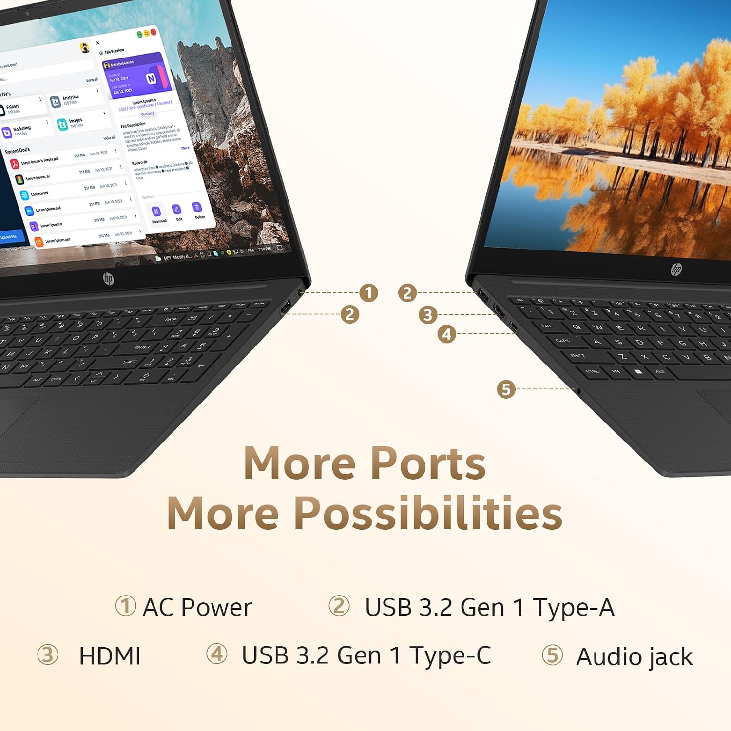 HP 255 G10 Business Laptop 15.6' FHD IPS Display, AMD Ryzen 7 7730U (8-Core), 32GB RAM, 1TB SSD, Windows 11 Pro, Copilot AI, WiFi 6, Bluetooth, Numeric Keyboard, with G255 Pro Accessory Kit Box