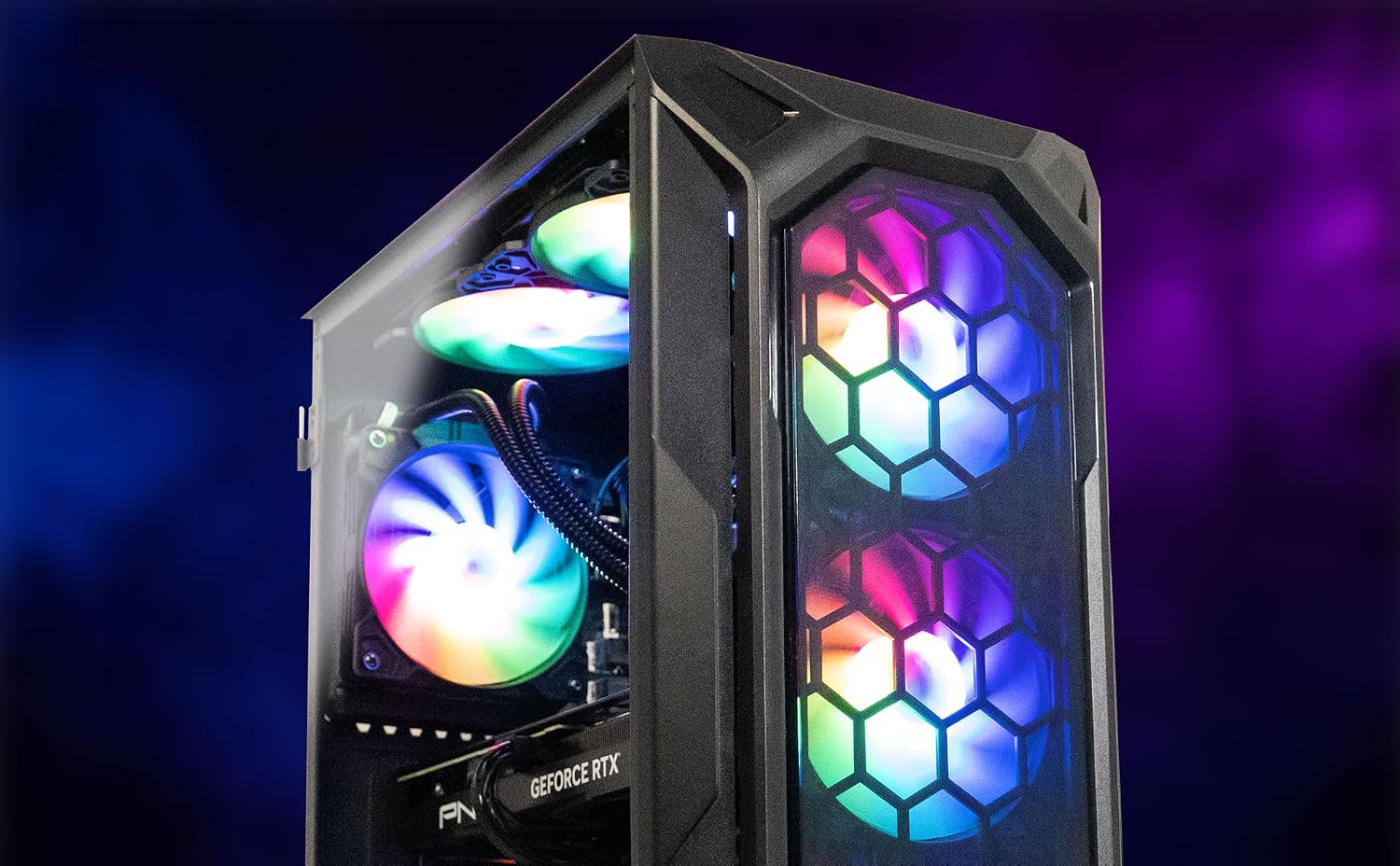 ViprTech Ghost 4.0 Liquid-Cooled PC - AMD Ryzen 7 (4.4Ghz Turbo), RTX 5060 Ti, 32GB DDR4, 1TB SSD, VR-Ready, Streaming, Gold PSU, WiFi Bluetooth, Gaming Desktop Computer Prebuilt, Black