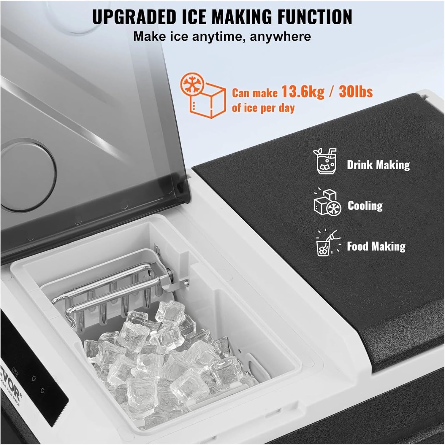 Car Refrigerator 12 Volt Car Refrigerator Fridg 38 Qt Dual Zone Portable FreezerAdjustable Temp Compressor Cooler