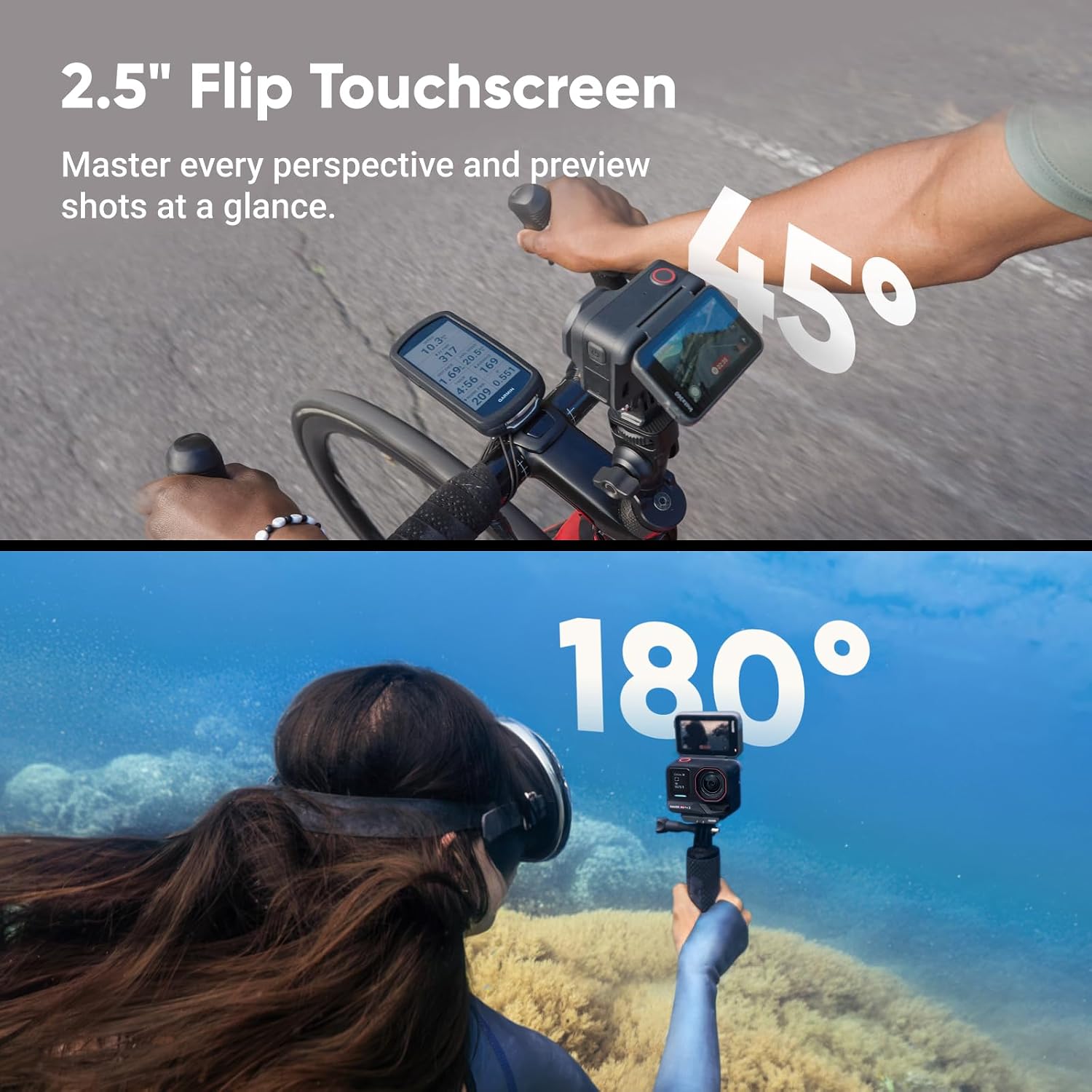 Insta360 Ace Pro 2 Bike Bundle Dual Battery - 8K Waterproof Action Camera Co-Engineered with Leica, 1/1.3' Sensor, Dual AI Chip, Leading Low Light, Superior Audio, Flip Screen & AI Editing for Vlogs
