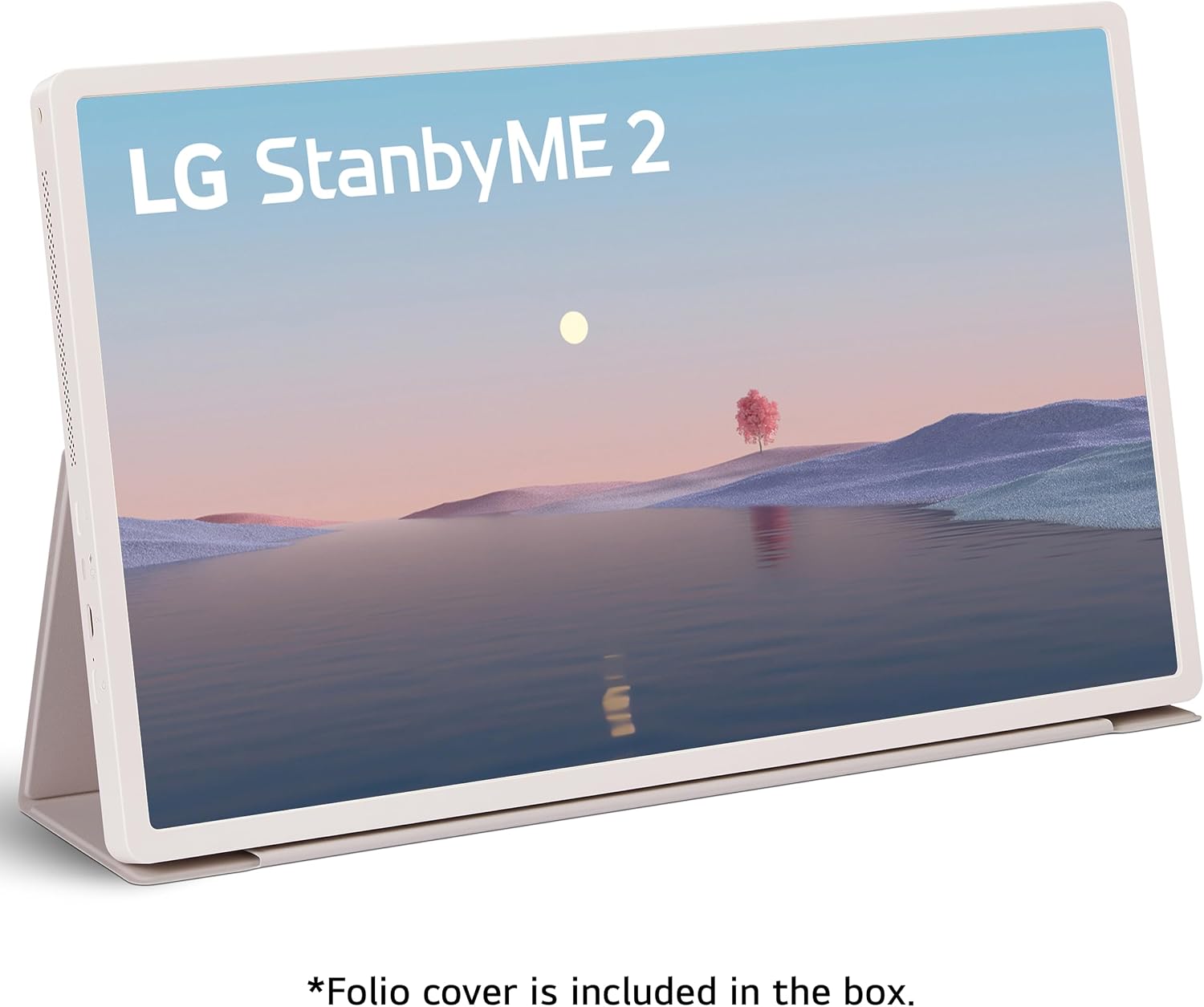 LG 27-Inch StanbyME 2 with Folio Cover, Portable Touch Screen, Dolby Vision, HDR10, Filmmaker Mode, Built-in Battery, Full Swivel Rotation (27LX6TYGA, 2025)