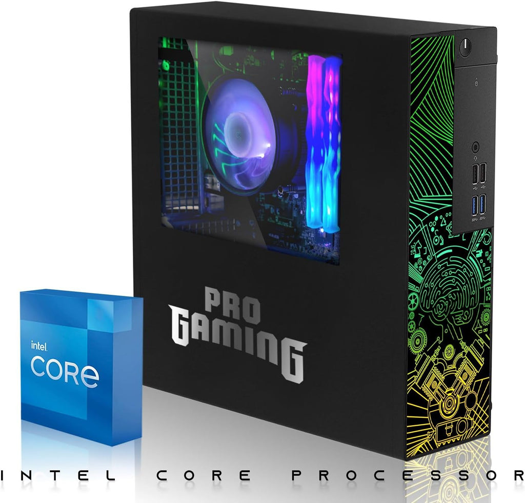 TechMagnet RGB Desktop Computer PC - Intel Core i5, 32GB ARGB RAM, 512GB SSD, GT-1030 Graphics with RGB Keyboard with AI-Enabled Copilot Key, Mouse and RGB Headphone Windows 11 (Renewed)