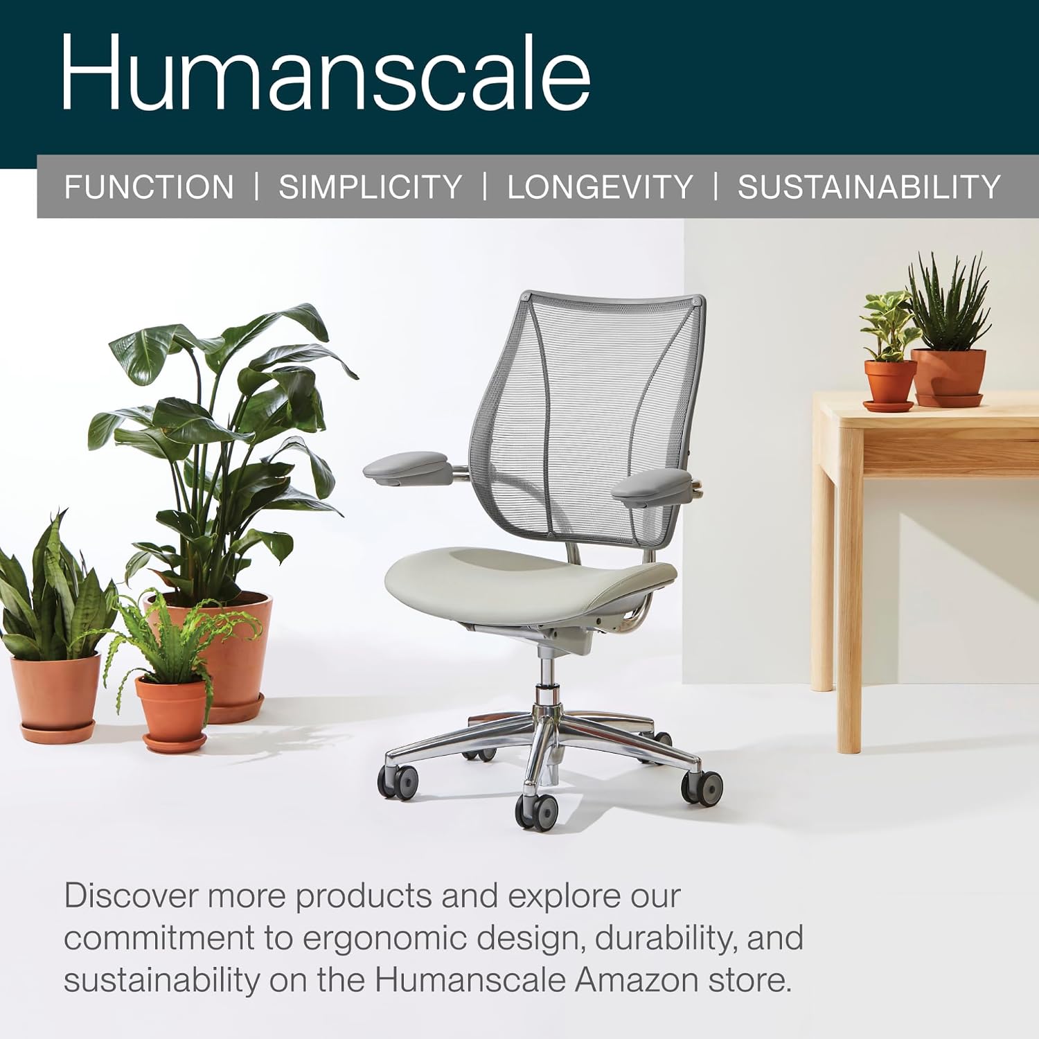 Humanscale L6 Silver Laptop Stand, Ergonomic Notebook Stand for Desk for Good Posture, 360° Swivel Adjustable Laptop Riser, Ideal Laptop Holder for Workstations or Home Offices