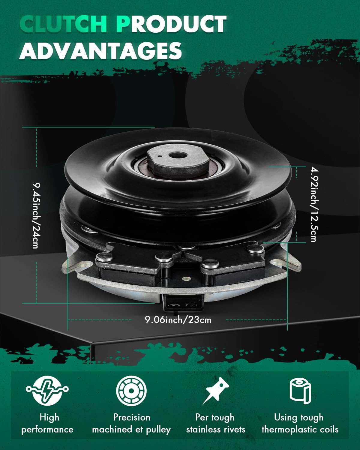 SCITOO PTO Clutch Fits for Warner 5218-86 5218-89 5218-105 5218-285 5218-117 5218-302 5218-284, for Bush Hog 50068675 50068674, for Rhino 50068675