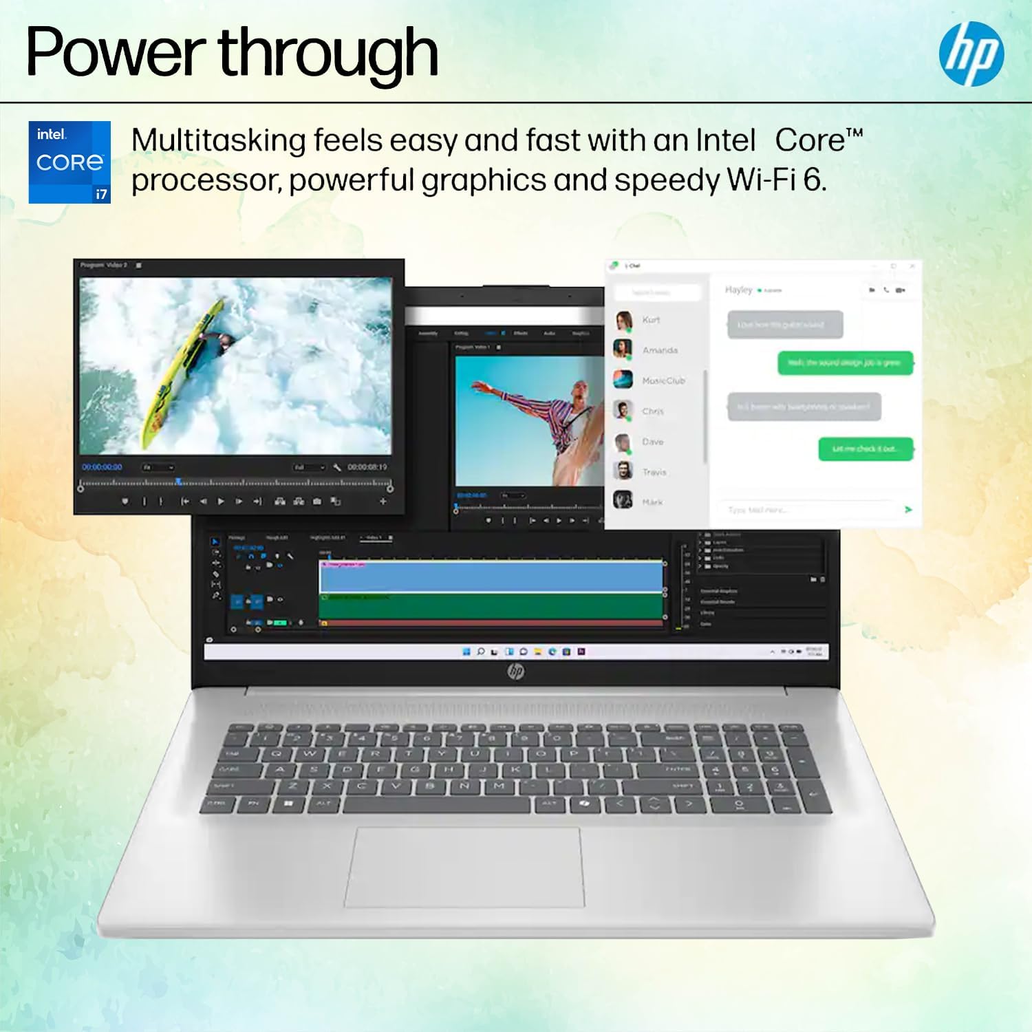 HP 17 Business Laptop, 13th Gen Intel 10-Core i5-1334U (Beats i7-1255U), 17.3' LED Anti-Glare Display, Copilot AI-Ready, 16GB RAM, 1TB SSD, Wi-Fi 6, HDMI, Microsoft Office, Windows 11 Pro, WOWPC USB