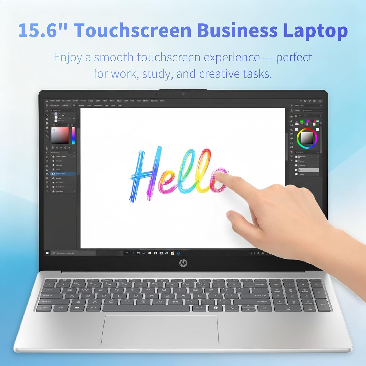 HP 2025 Touchscreen Laptop • Intel i3-1315U(Up to 4.5GHz) • 32GB RAM • 1 TB SSD • 15.6' 250 nits Anti-Glare Display • Copilot-AI Chat • Windows11 Pro Computer for Business & Students w/Accessories
