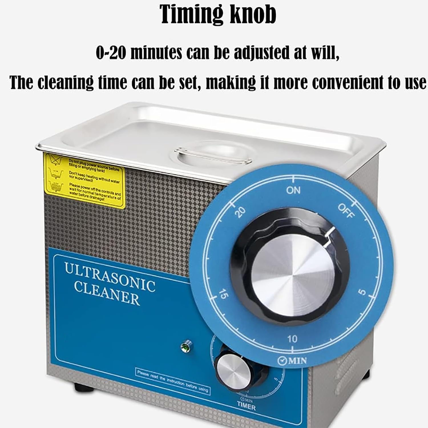 Small Household Ultrasonic Cleaner, 3L Glasses Washing Machine, 120W High Frequency Shock Cleaner with Timer Knob for Glasses, Contact Lenses, Watches, Jewelry, etc.