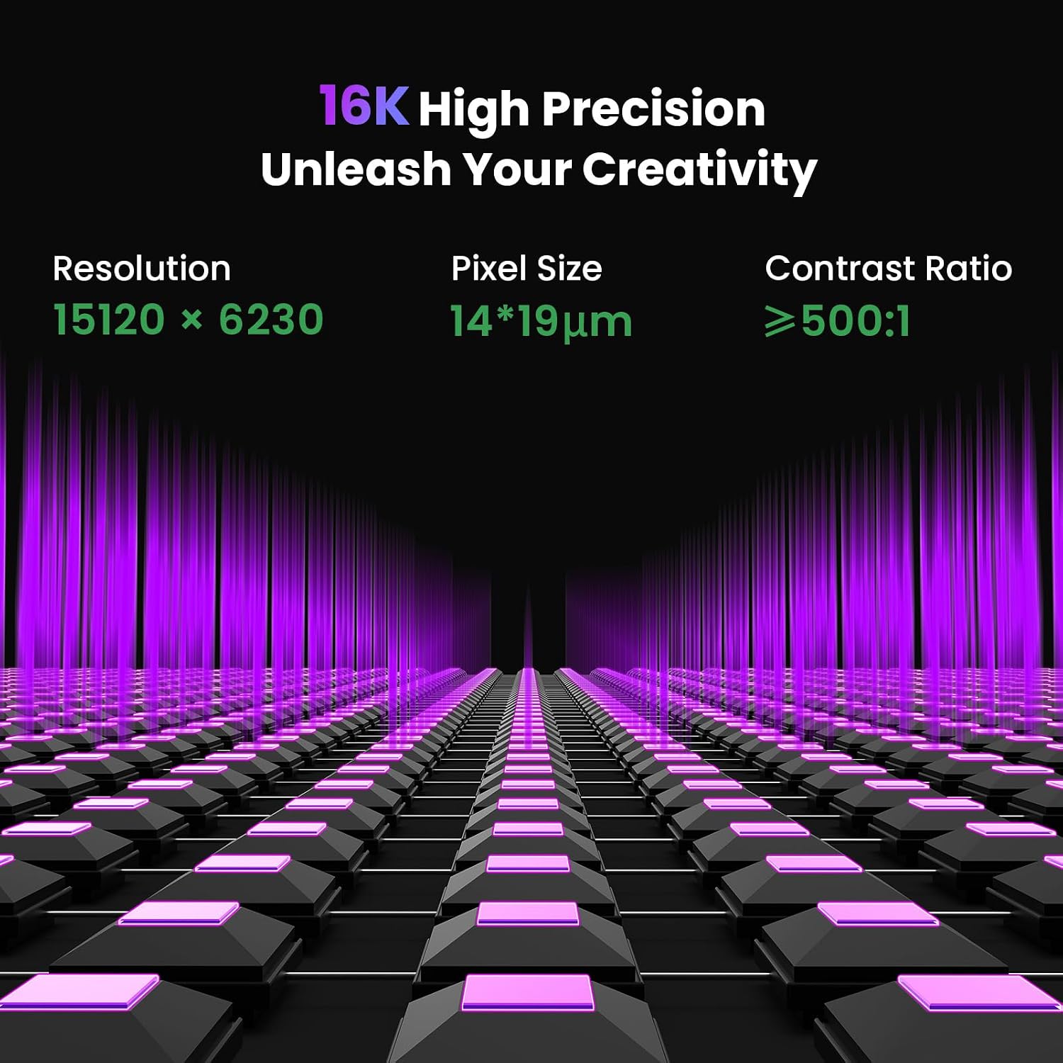 Uniformation GK3 Pro Resin 3D Printer 16K High-Transparency LCD 385nm COB Light Source, High Detail Resin Printer Smart Auto Heating, APP Easy Printing, Auto-Feed, 8.3x4.7x9.5inches Large Build Volume