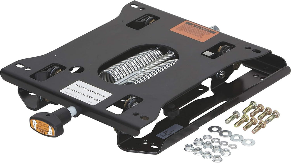 TRAC SEATS® Made in USA Seat Suspension Kit for Zero Turn Lawn Mower Tractor, Skid Steer, Forklift - Fits John Deere, Hustler, Exmark, Kubota, & More - Universal, Adjustable Seat Base, Heavy-Duty