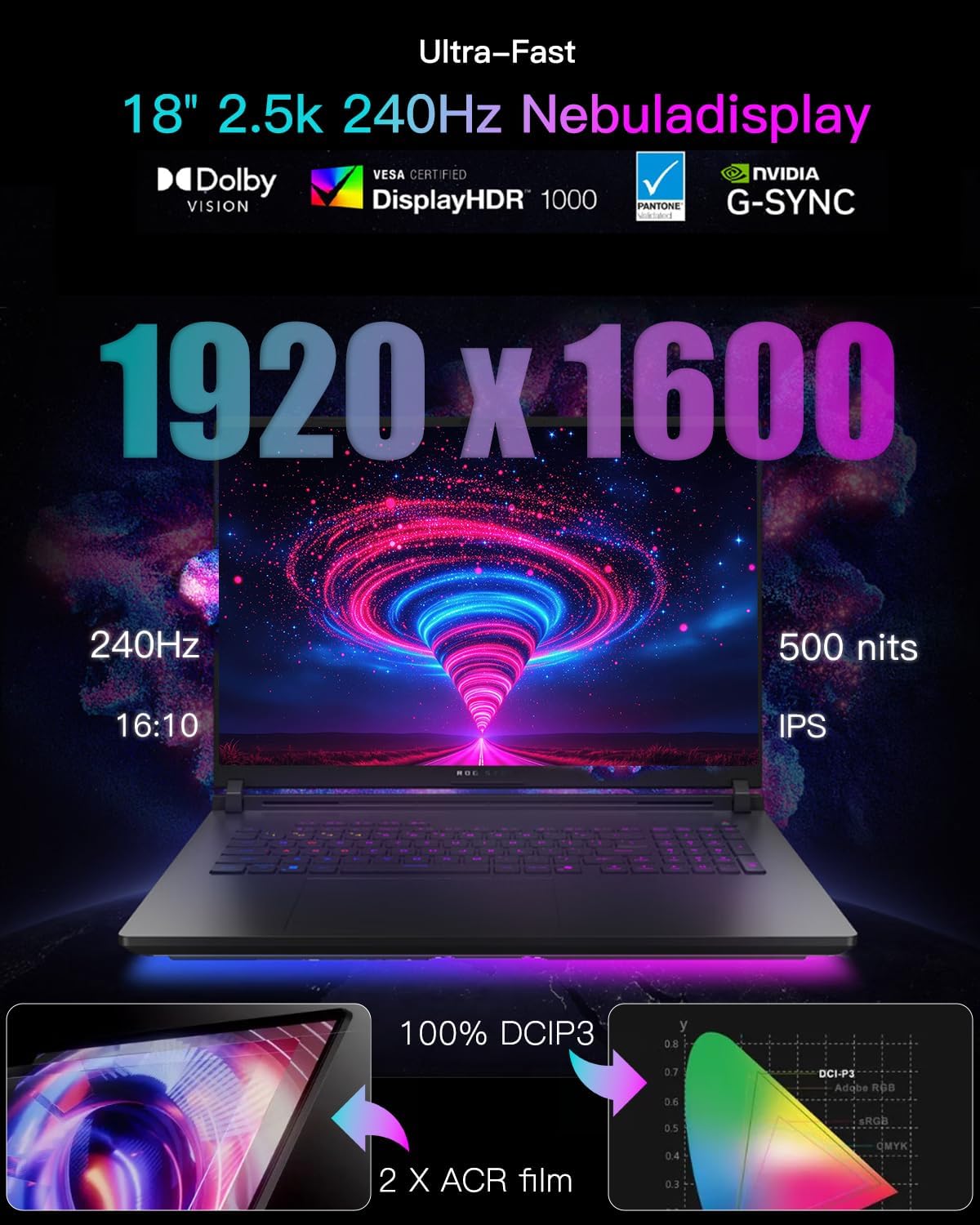 ASUS ROG Strix G18 (2025) Gaming Laptop - NVIDIA GeForce RTX 5080, Intel Ultra 9 275HX, 18' 2.5K 240Hz Display, 32GB DDR5 RAM 2TB SSD, Wi-Fi7, Windows 11 Pro, Office Lifetime & Accessories