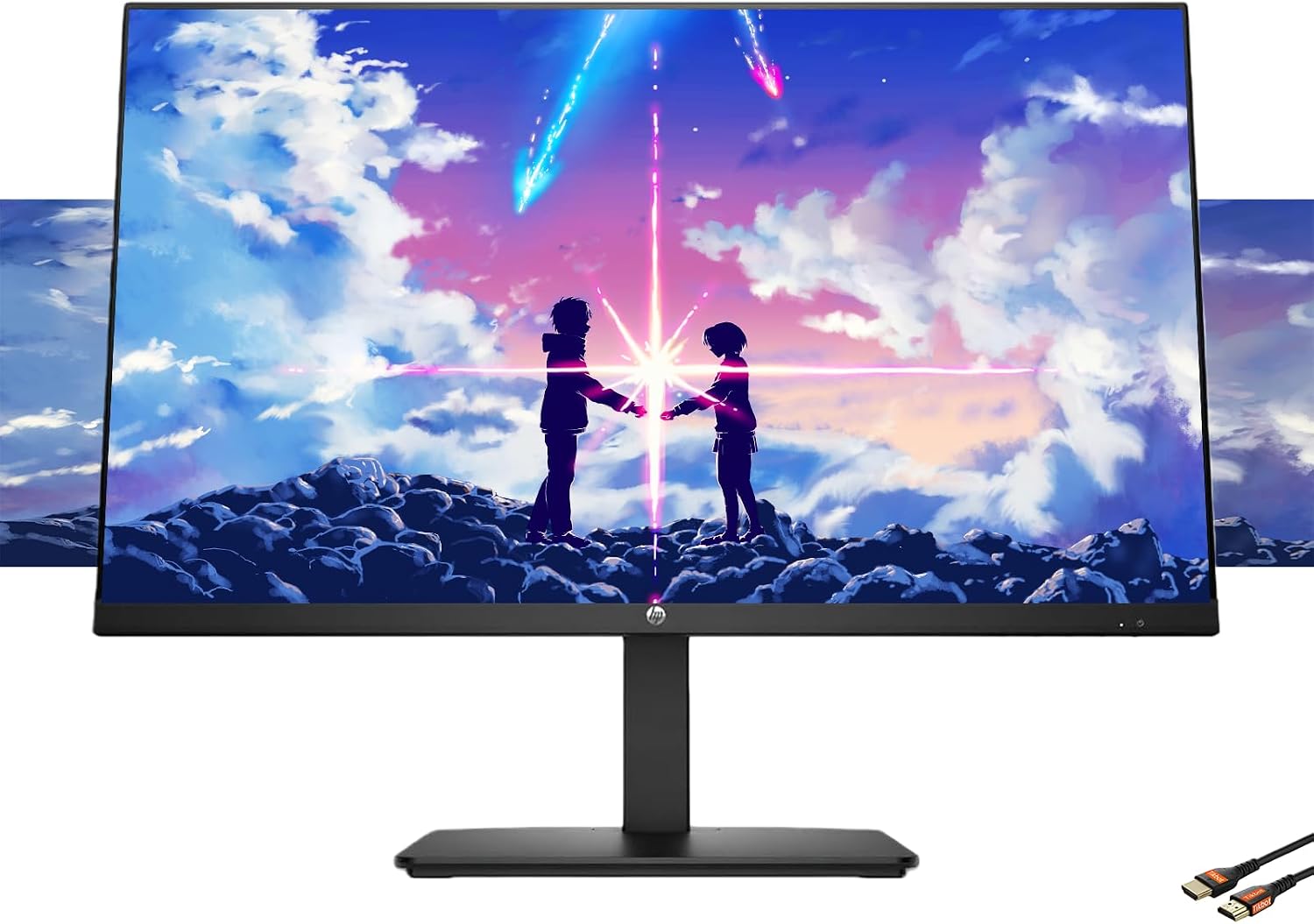 HP 27' FHD 100Hz Monitor with IPS Panel | Built-in Speakers, Eyesafe Display, 3-Sided Borderless, HDMI & DisplayPort, W/HDMI (27-inch)