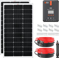 RICH SOLAR 200W 12V Starter Solar Kit - 2 Pack of 100W Solar Panel, 20A MPPT Charge Controller, 15A Inline Fuse Holder with Fuse
